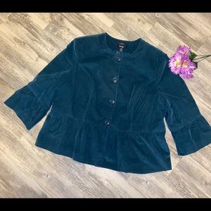 Teal Peplum Belle Sleeve Jacket Like New Size 22W